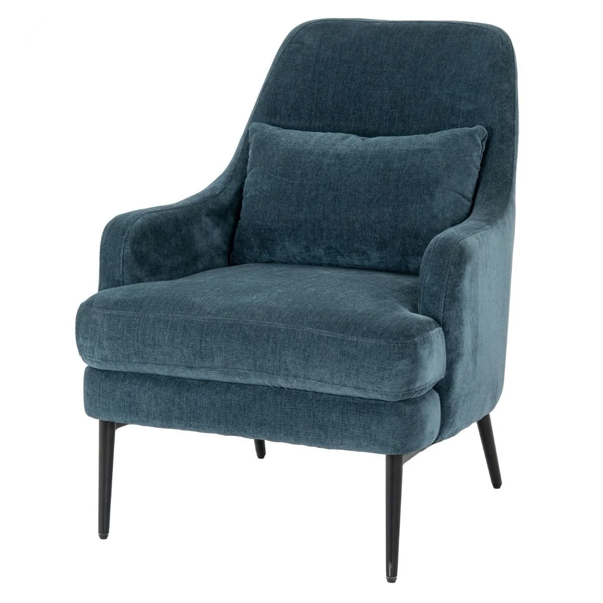 avaris blue wingback armchair chair