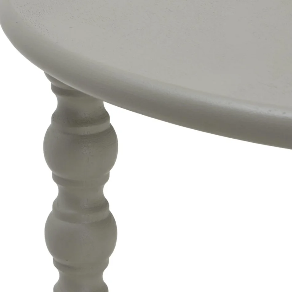 the Camden collection round side table grey bobbin