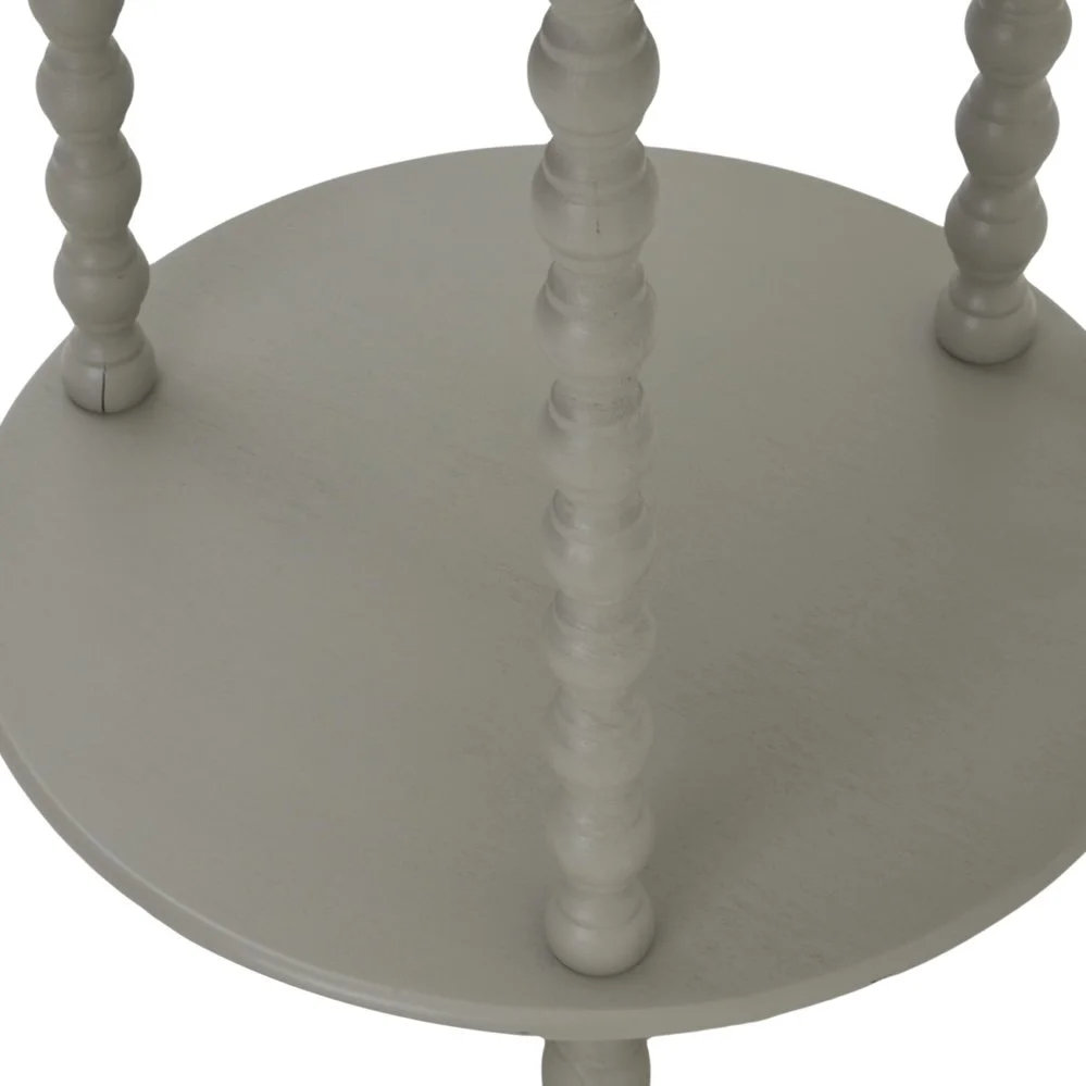 the Camden collection round side table grey bobbin