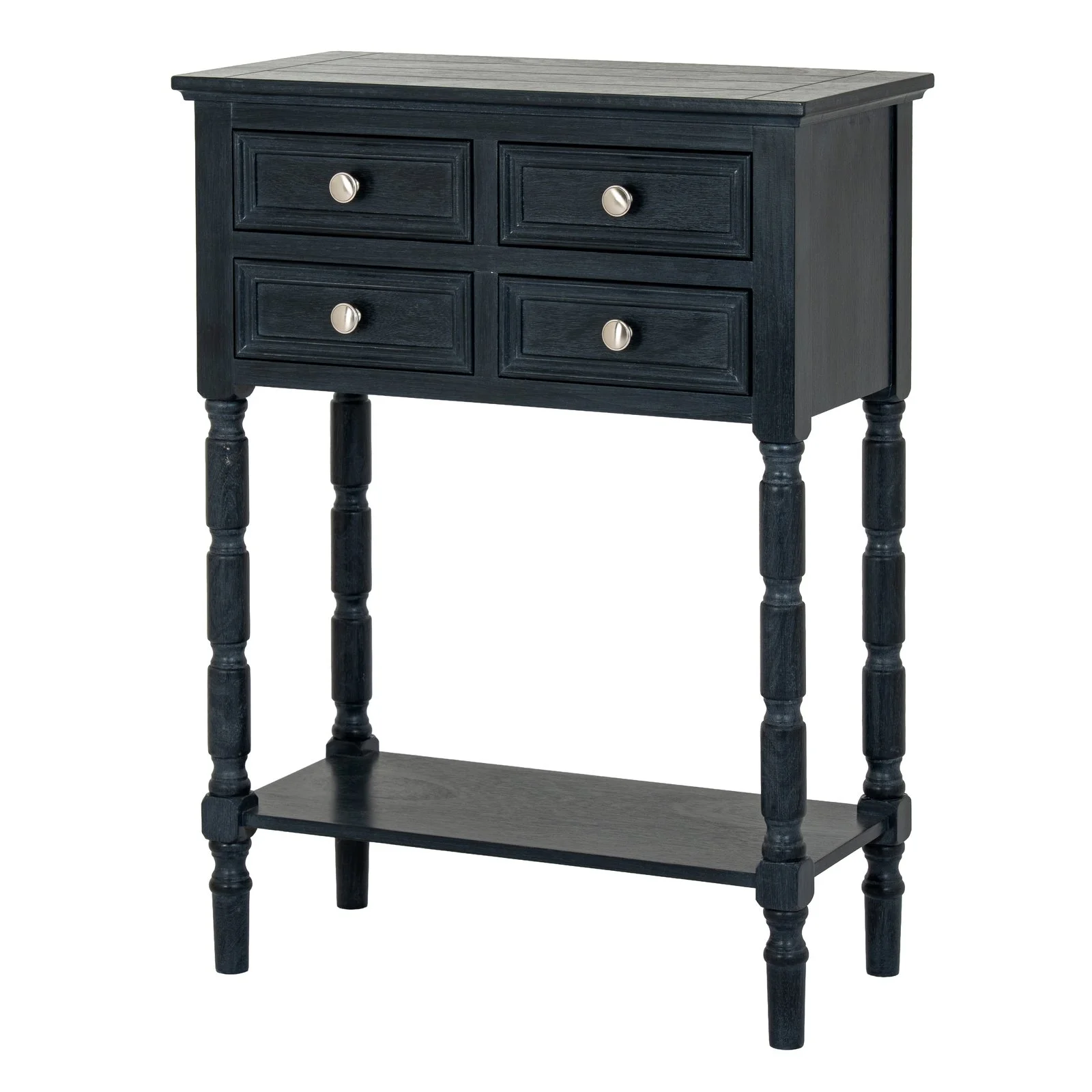 contour collection 4 drawer side table hallway black wood