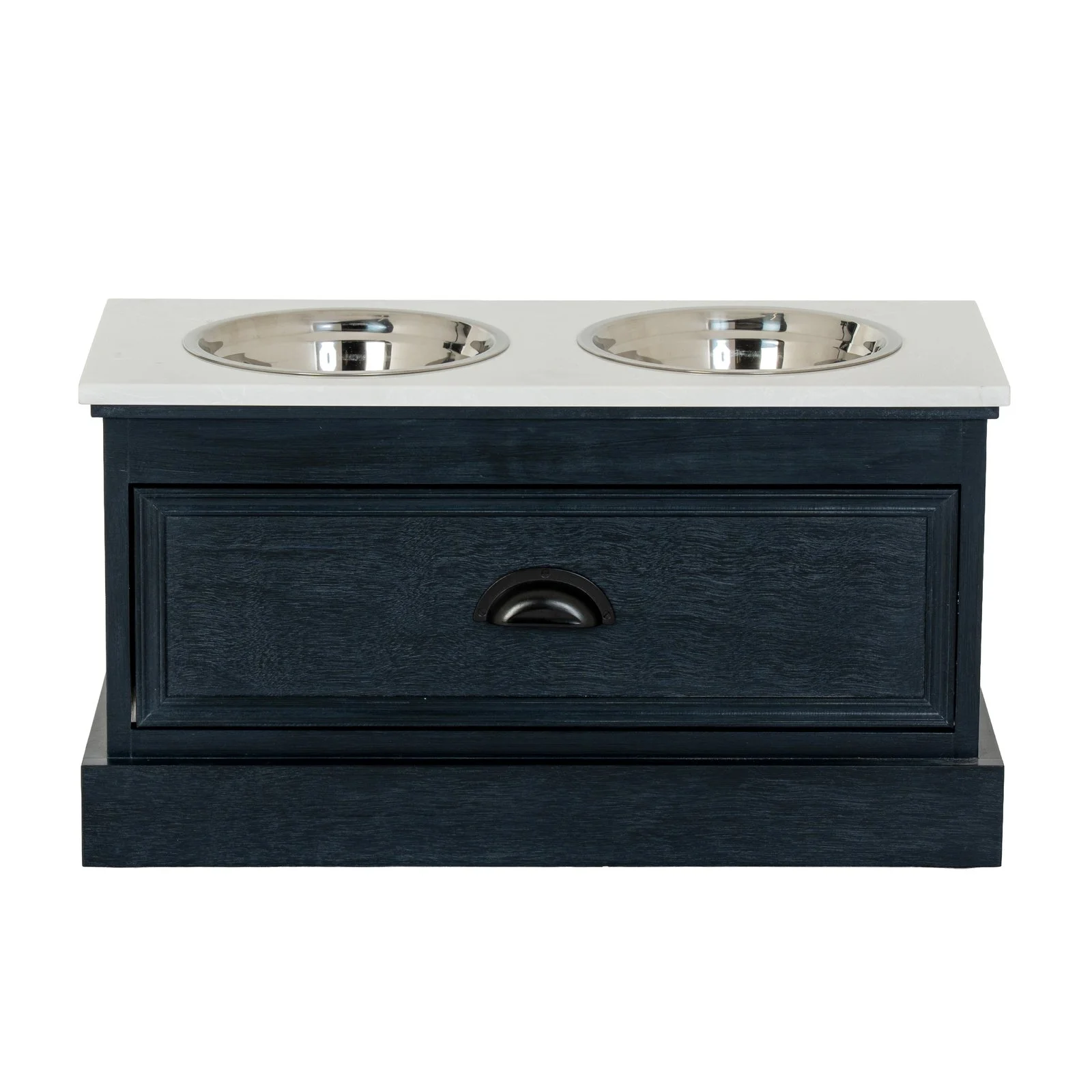 contour collection pet feeder table dog bowl black