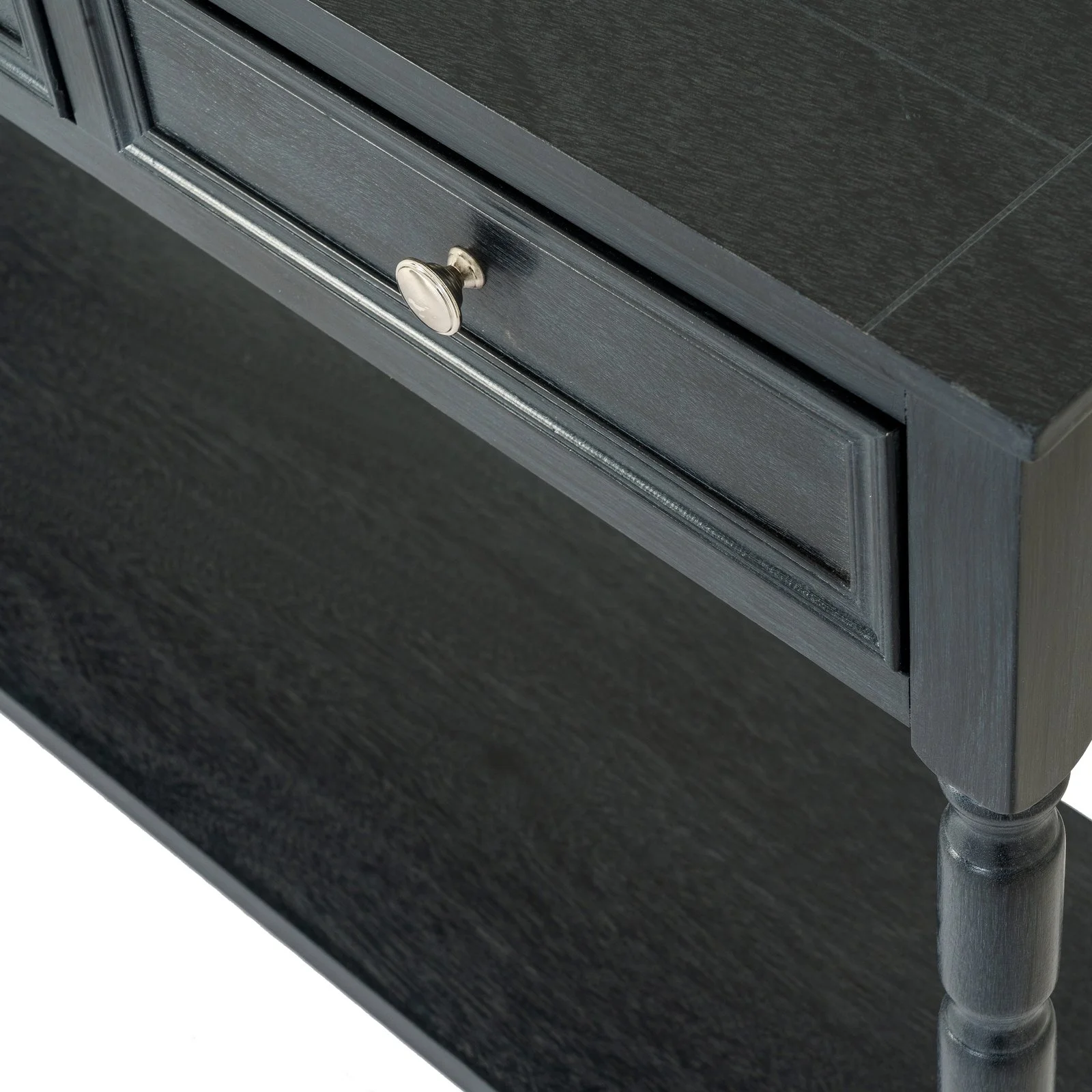 black contour collection 3 drawer console table hallway