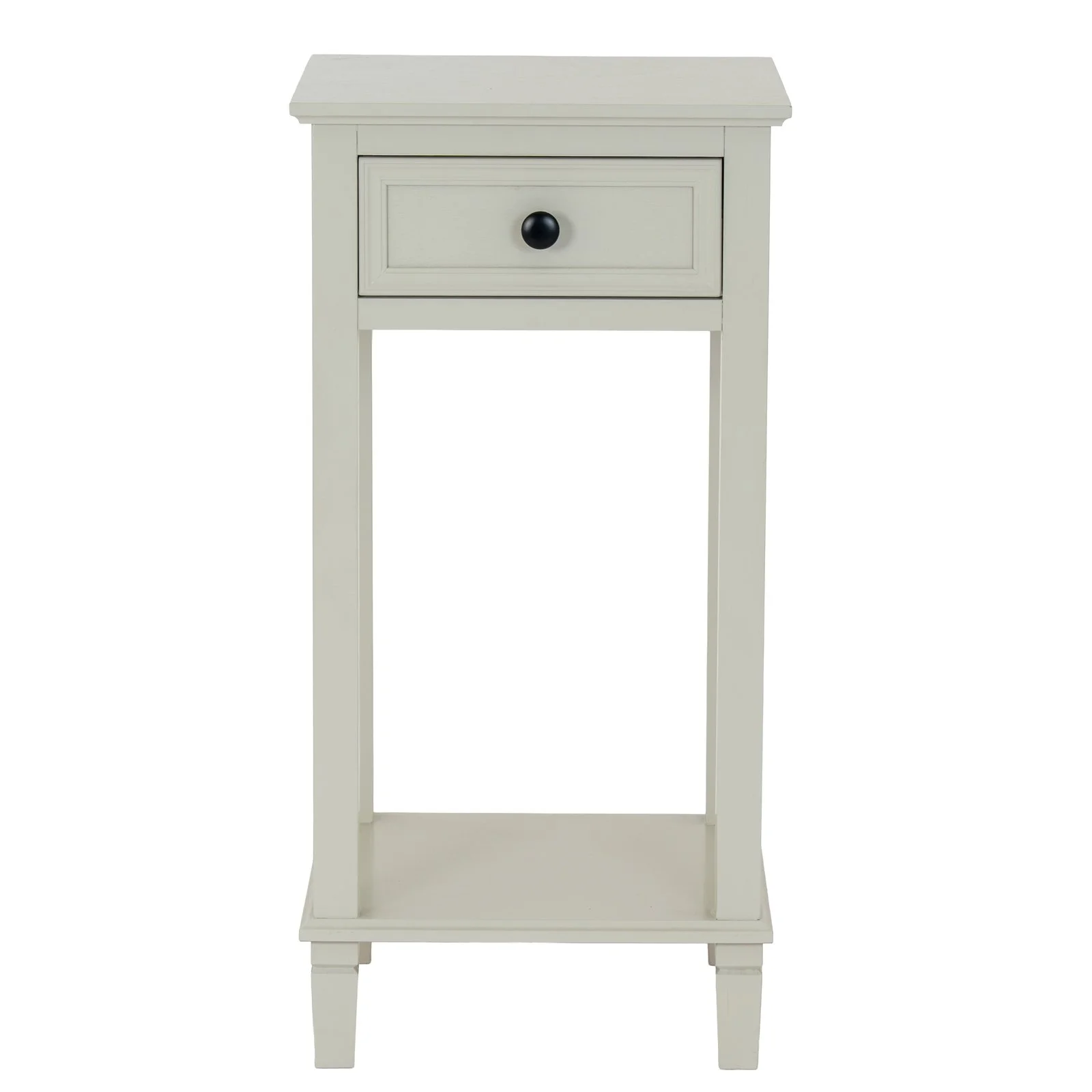 Belmont collection 1 drawer lamp table white