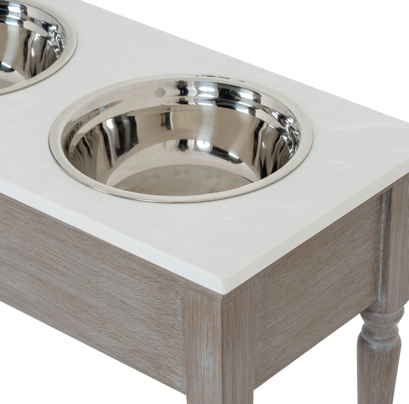 wood the serene collection pet feeder table dog bowl