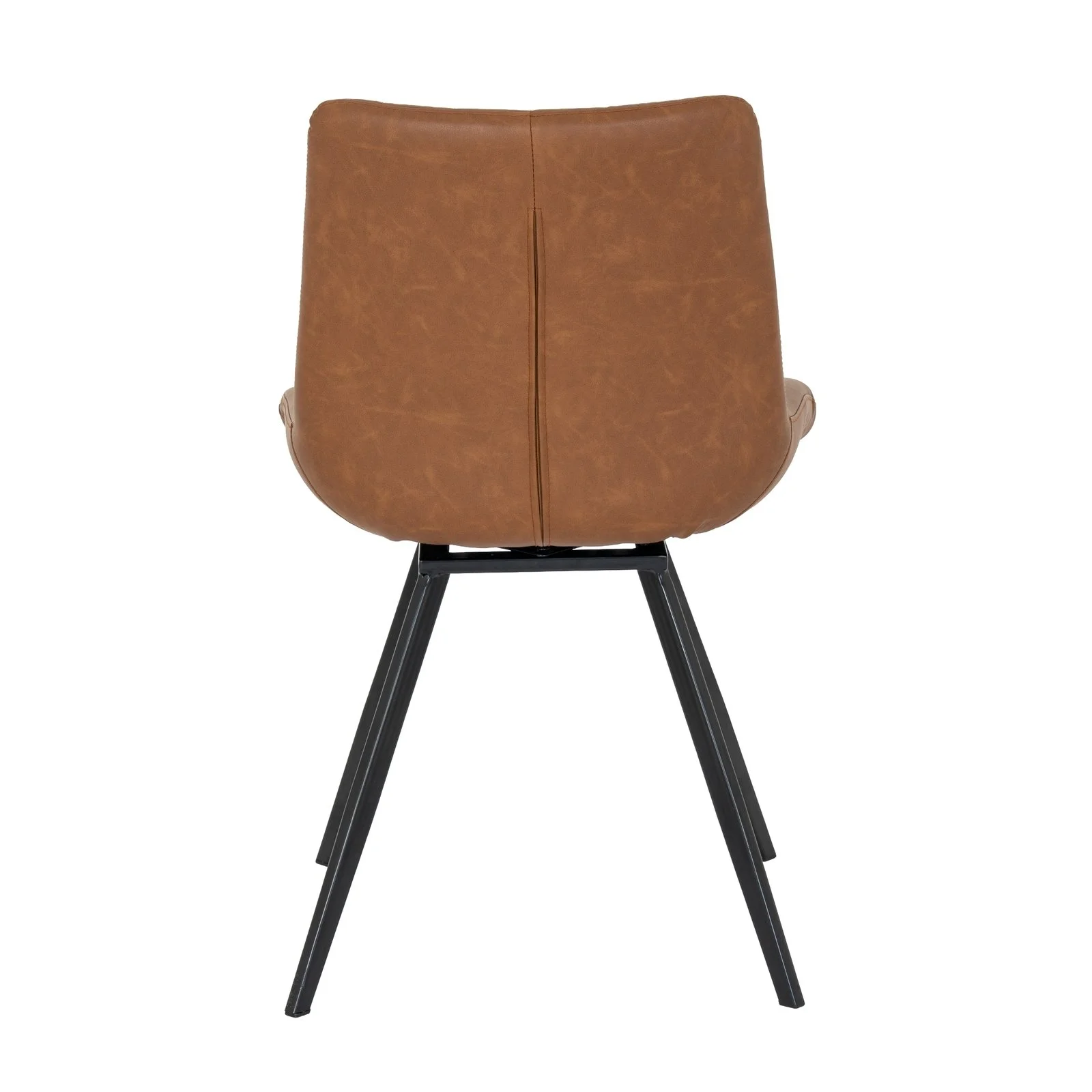 leather brown tan swivel dining chair