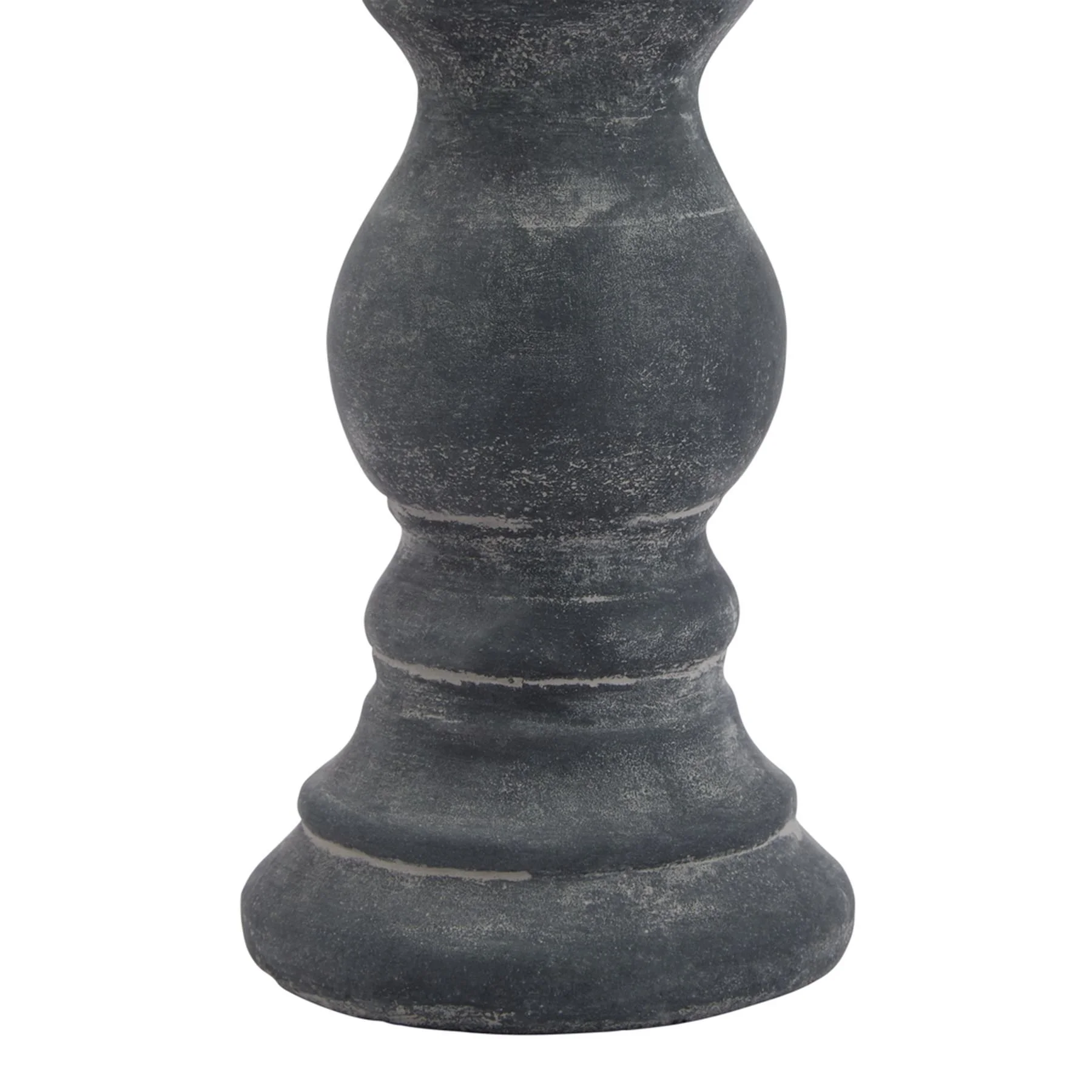 Amalfi small grey black column candle holder decor