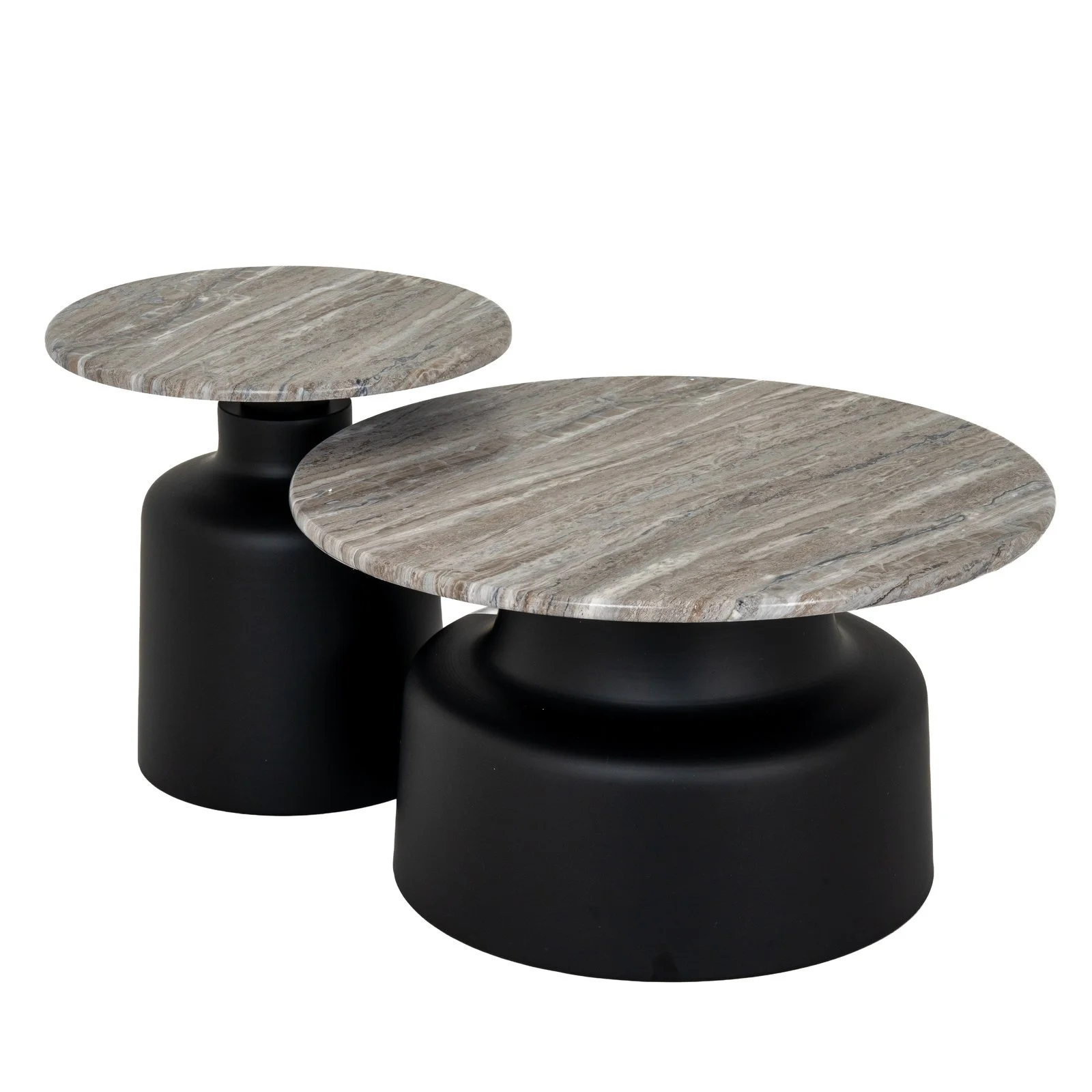 oura round side table black coffee