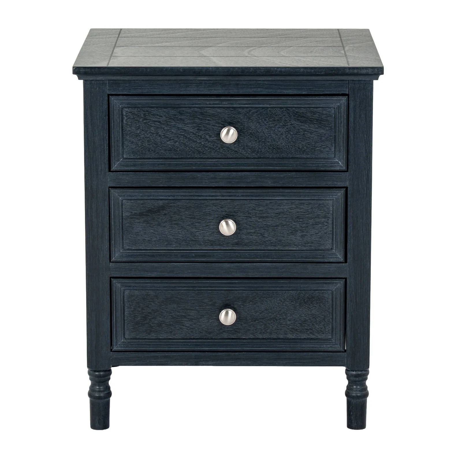 contour collection 3 drawer bed side bedside table black wood