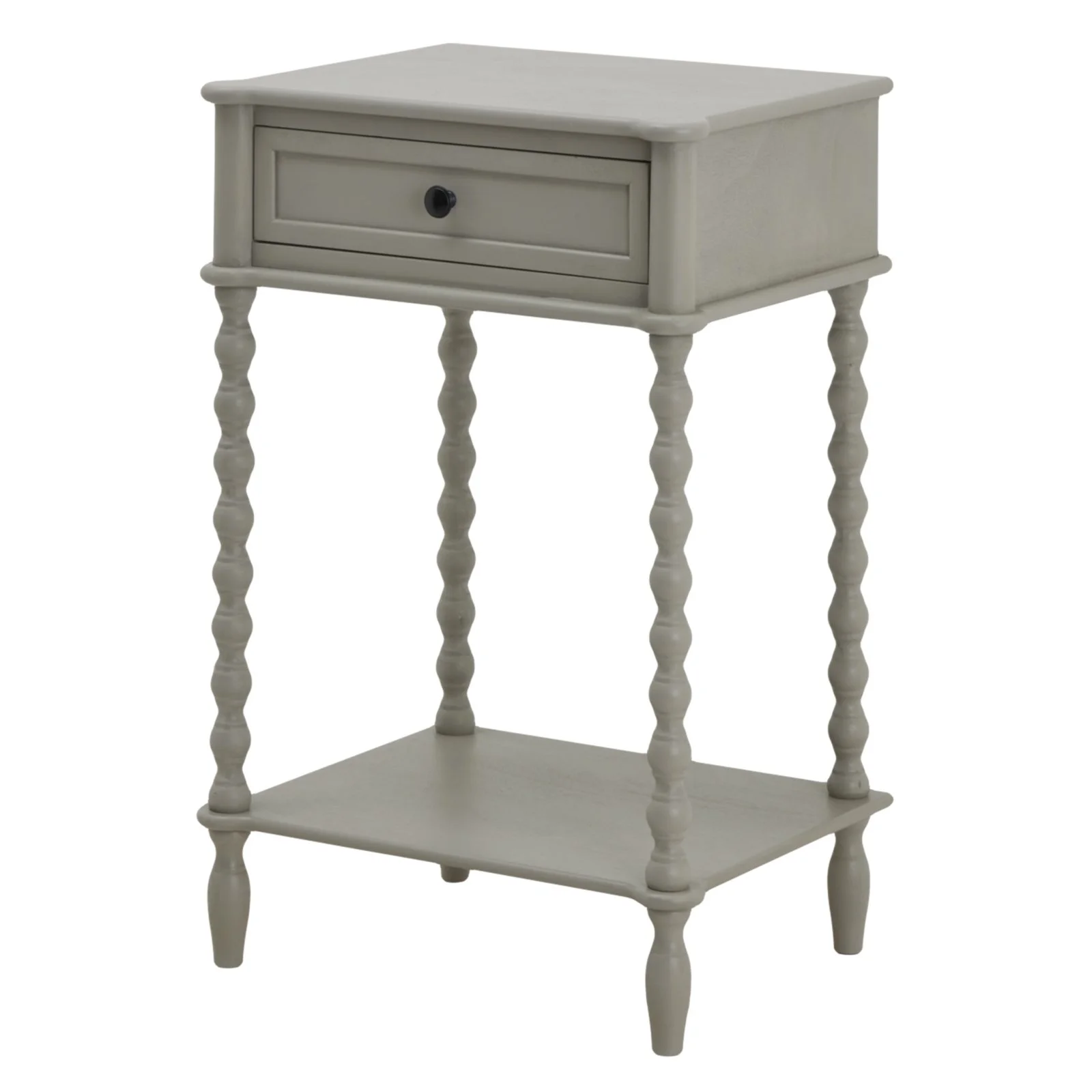 grey the Camden collection wood one drawer side bedside table bobbin