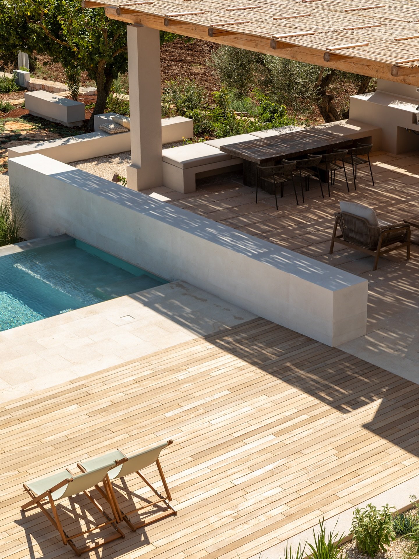 Location P Gardens&hellip;Now live on our website. Immaculate design in a pretty rural setting. Fabulous pool and terrace with views across the Pugliese countryside. Dappled shade under the pergola, a successful mixture of materials providing superb 