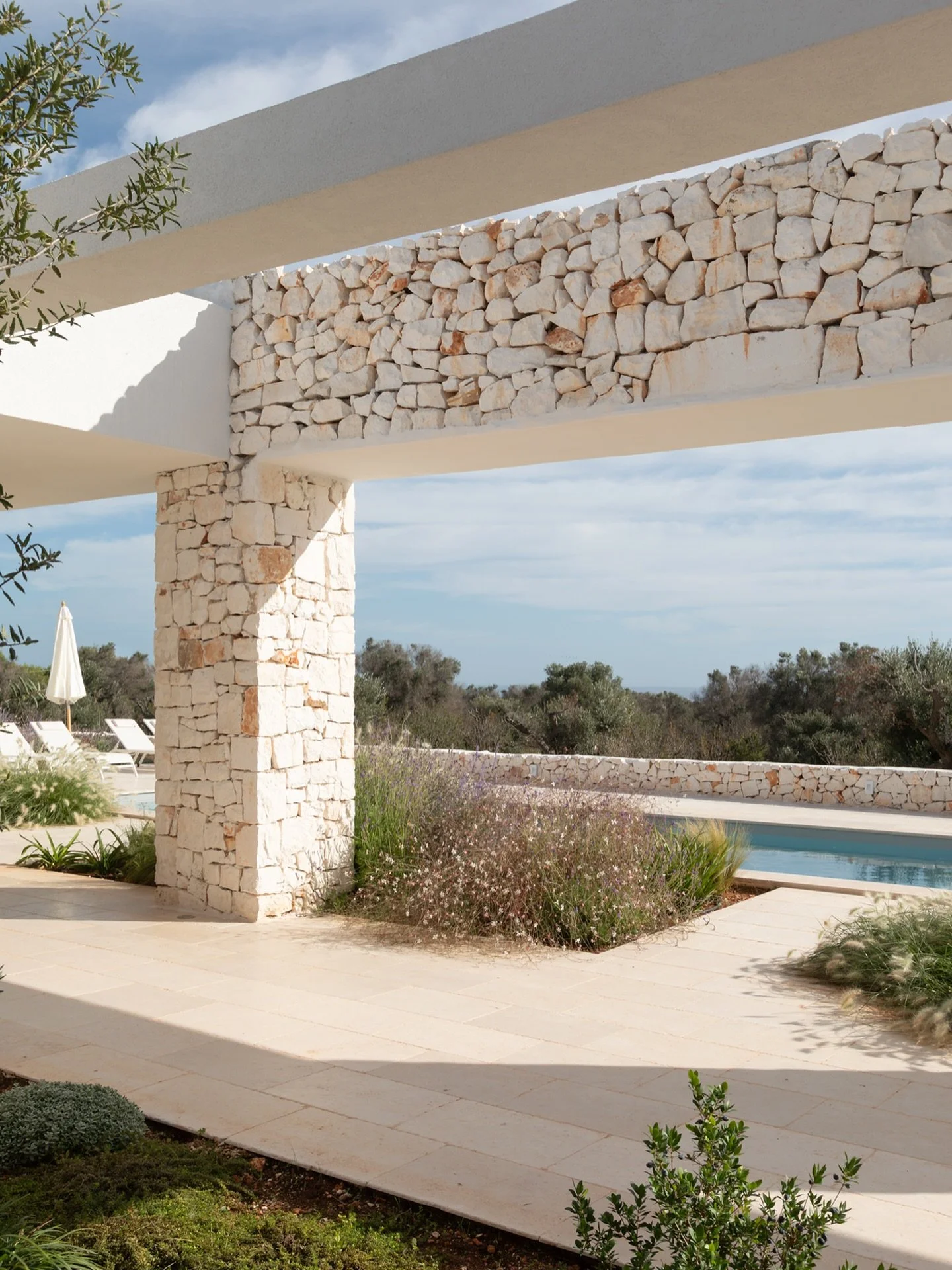 Location N. Now live on our website. An immaculate interior, peaceful palette of neutrals, a great backdrop for product shots and fashion alike. A vast terrace with a mixture of local stone and decking. Views across olive grove to the sparkling Adria
