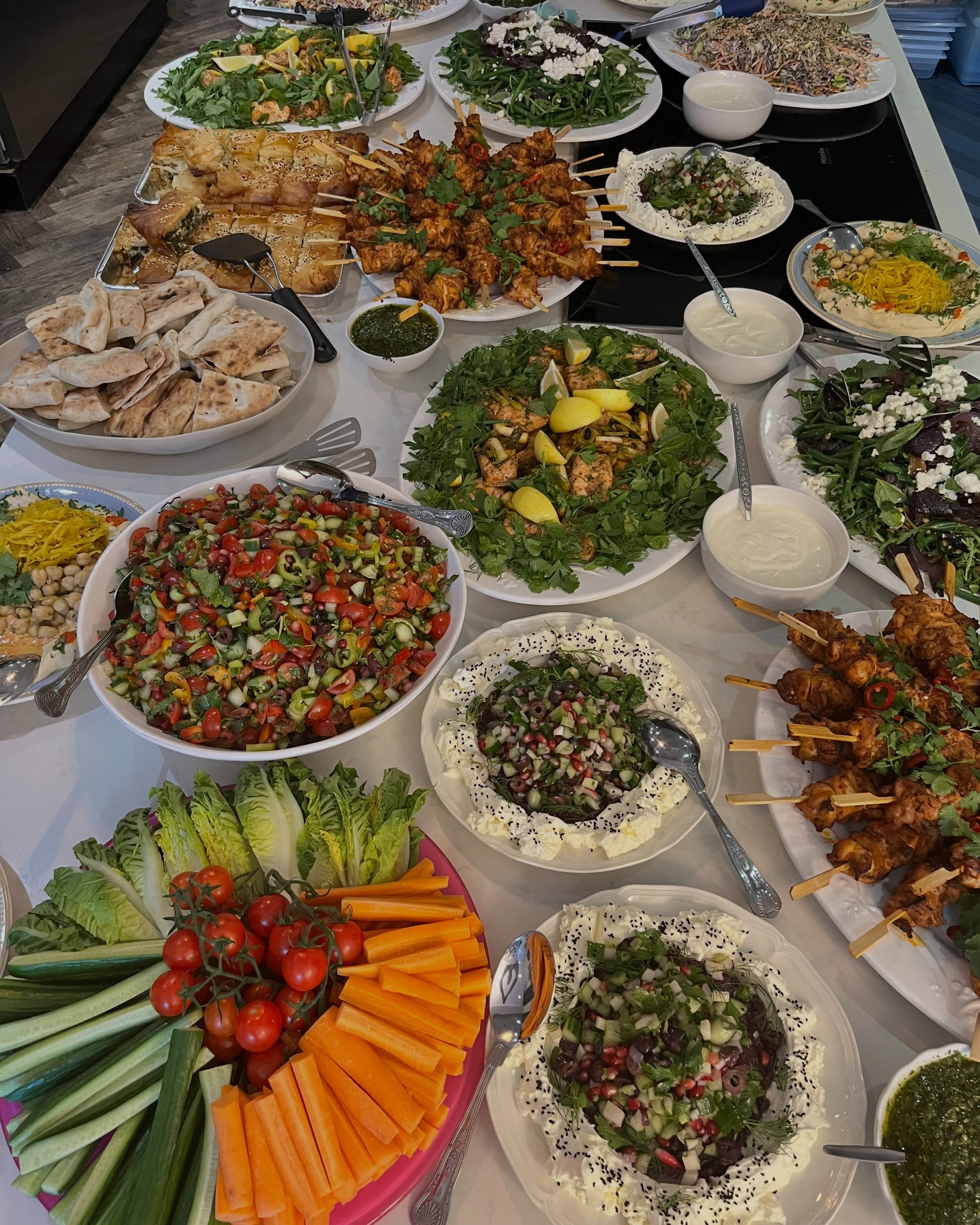Summer party food from the last few weeks.