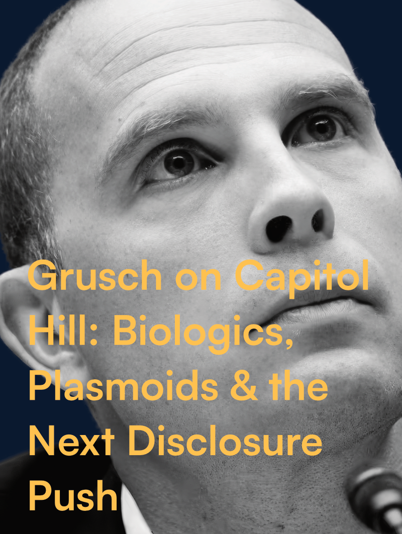 Grusch on Capitol Hill: Biologics, Plasmoids &amp; the Next Disclosure Push