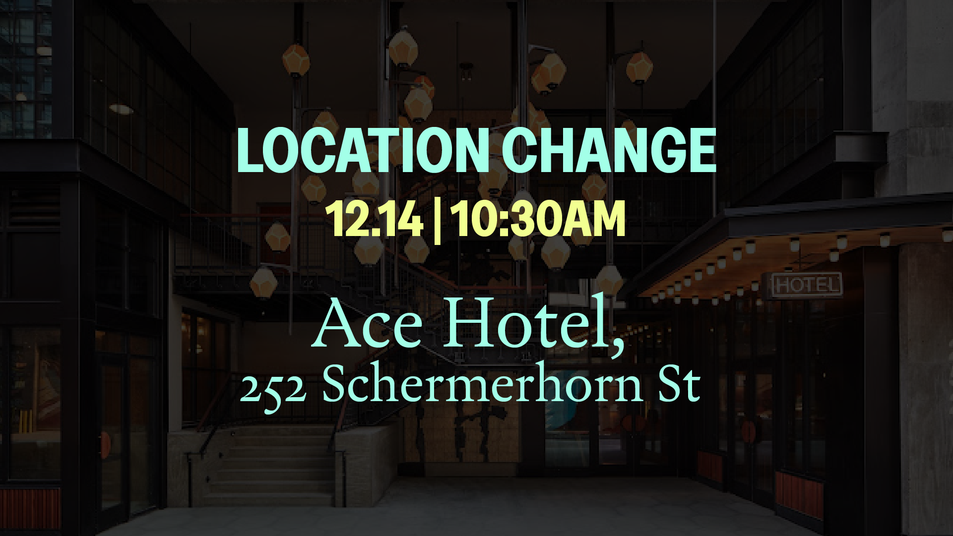 Sunday worship at ace hotel