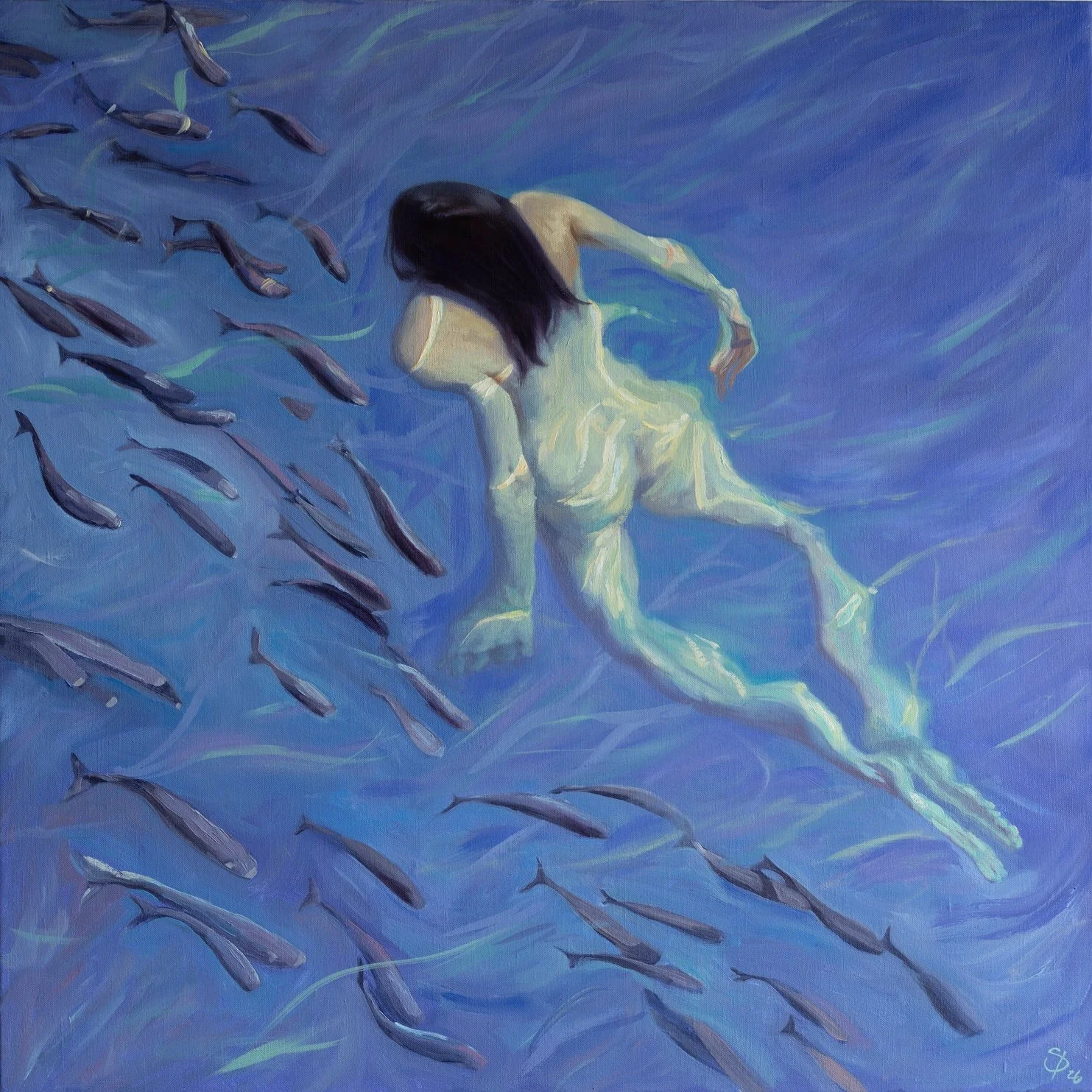 Dissolve, 2026, oil on linen, 80 x 80 cm