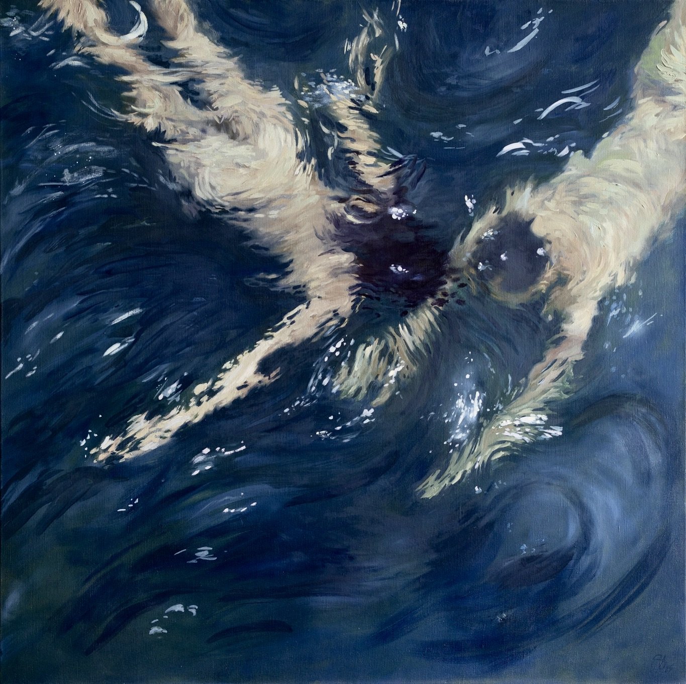 Only you know, 2025 - 2026, oil on linen, 100 x 100 cm