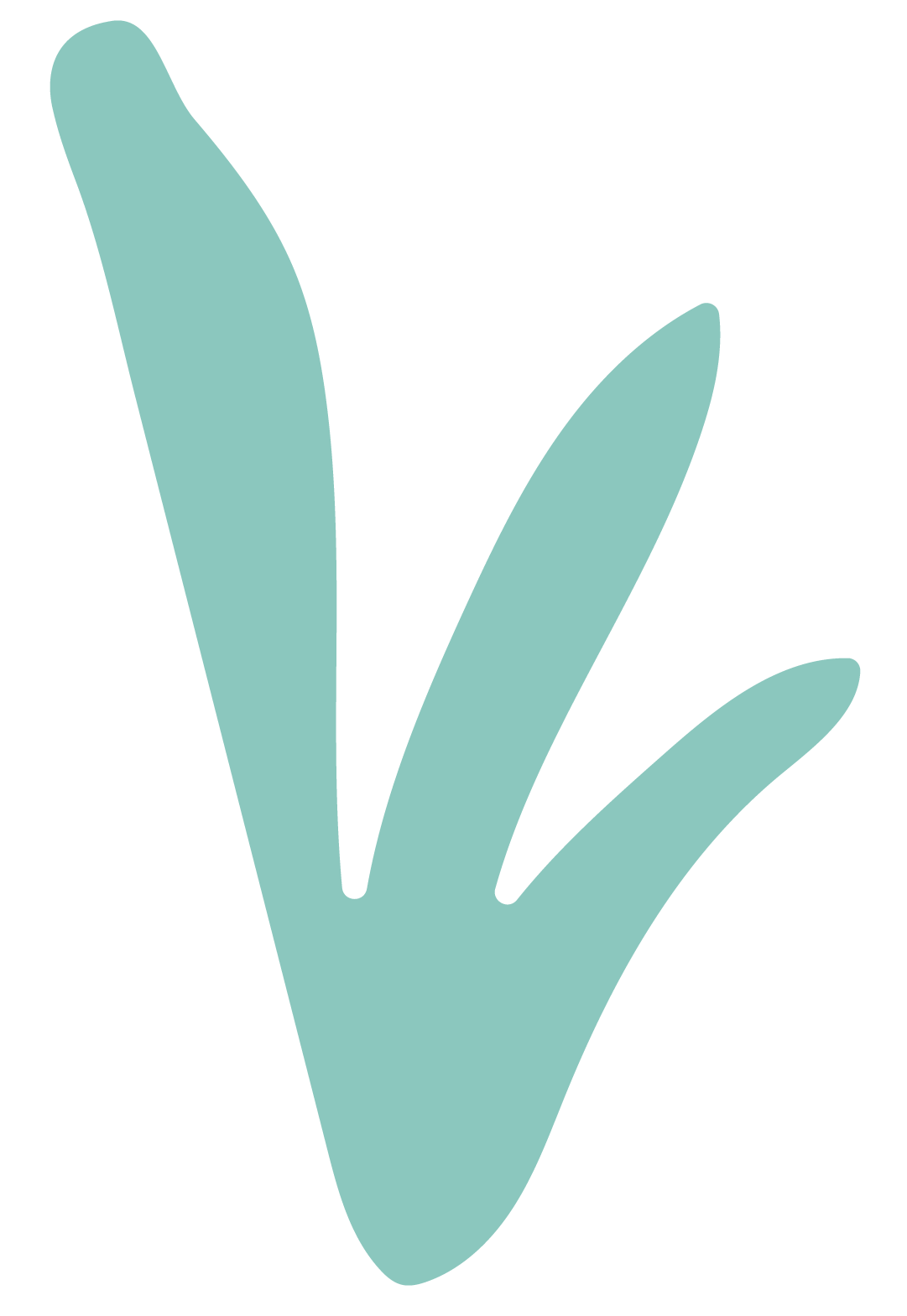 Ilustración minimalista de una planta en color verde claro