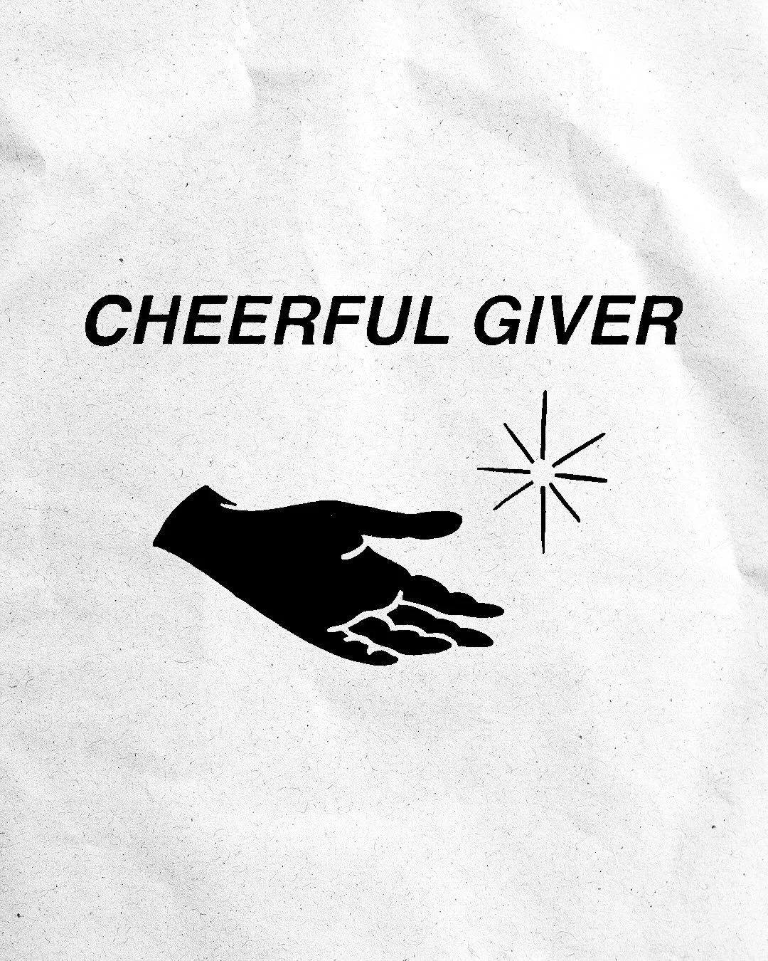 Portfolio catchup! Here&rsquo;s some recent work I did tor the band Cheerful Giver. Hand drawn helvetica with a couple of hands + symbols. 👋