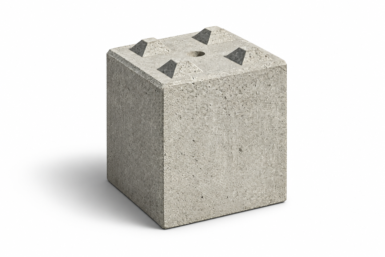 Concrete Cube with Raised Studs and Hole.png