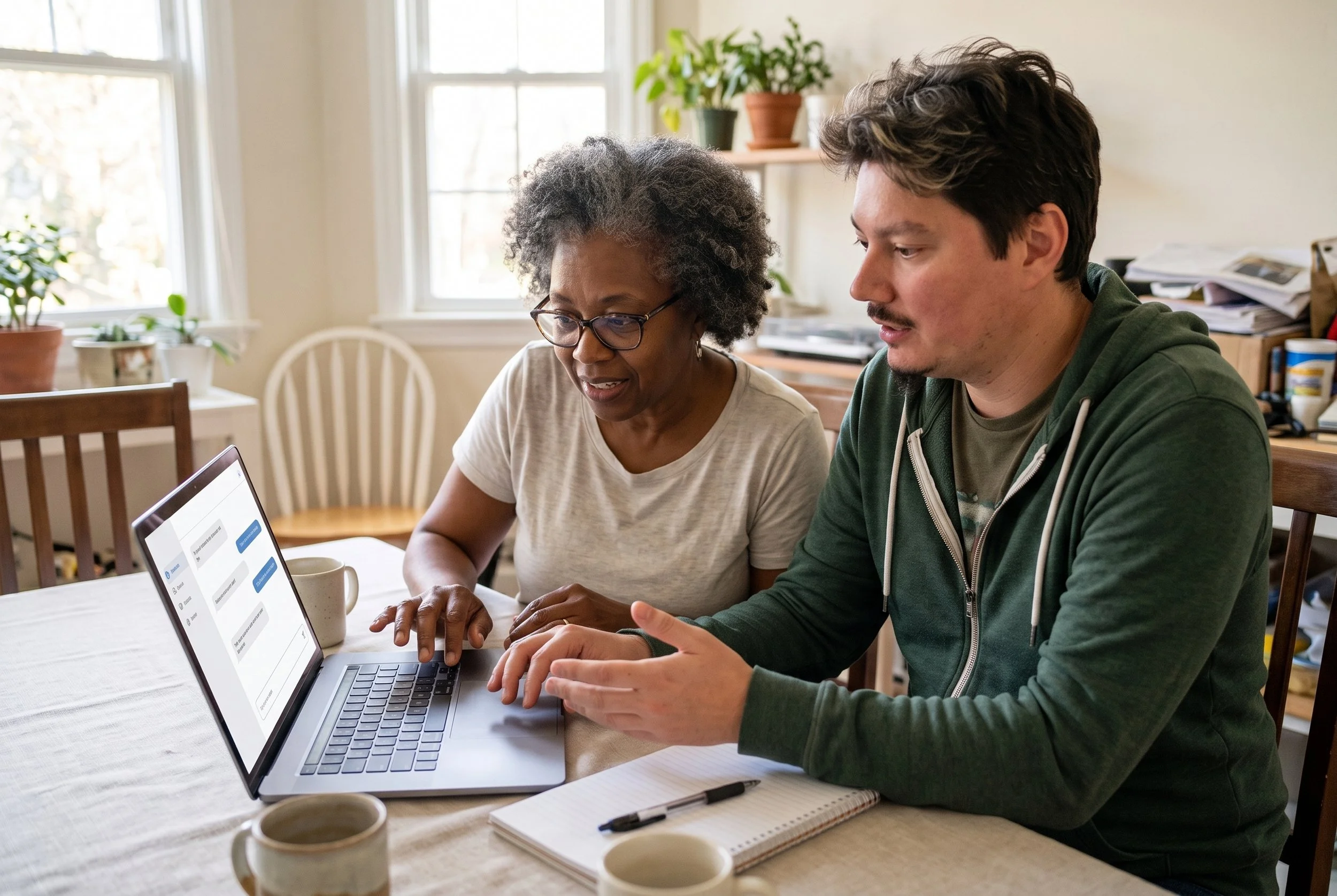 One-on-one lessons learning to use AI tools such as ChatGPT, Microsoft Copilot and Google Gemini.