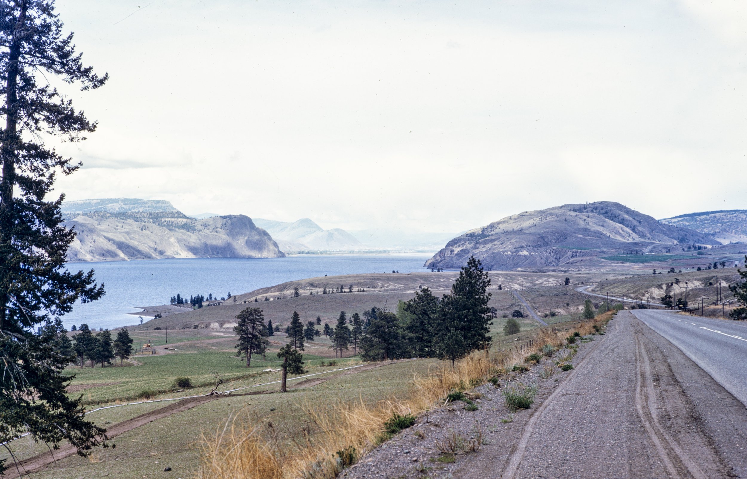 Kamloops Lake, British Columbia. The kind of place you pull over for, take one photo, and somehow remember forever. | Found 35mm slide, 1970s.
