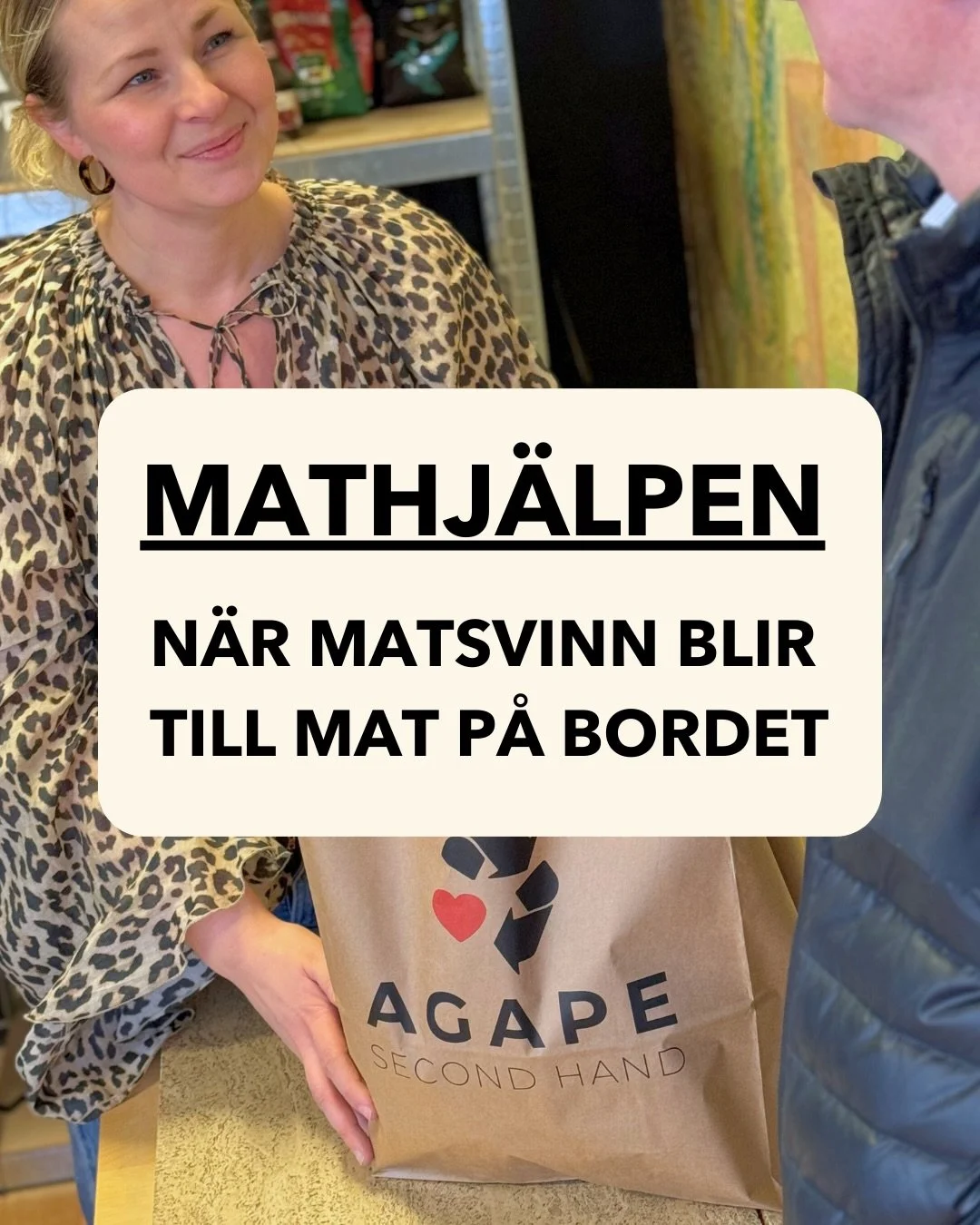 Agape finns fr&auml;mst f&ouml;r att skapa m&ouml;jligheter att omvandla &ouml;verfl&ouml;d till hj&auml;lp till de som k&auml;mpar runt omkring oss. 

Del av det arbetet &auml;r att f&aring; kroka arm med samarbetspartners som Willys, Dafg&aring;rds