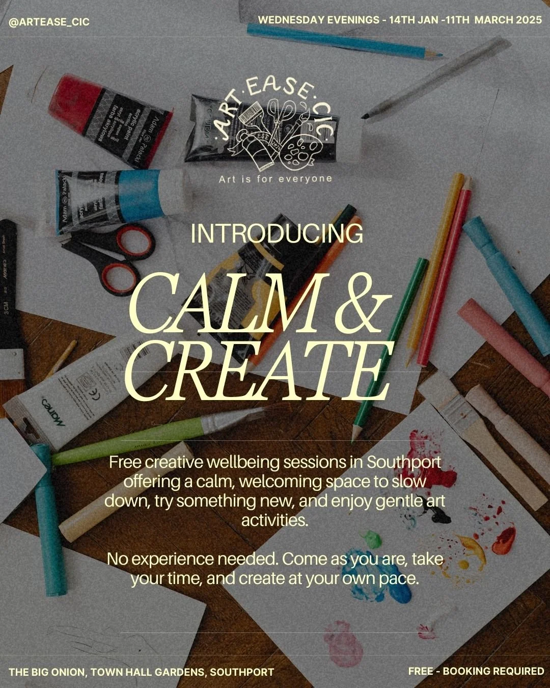 Calm and Create - Mindful Creative Workshops from Art Ease CIC