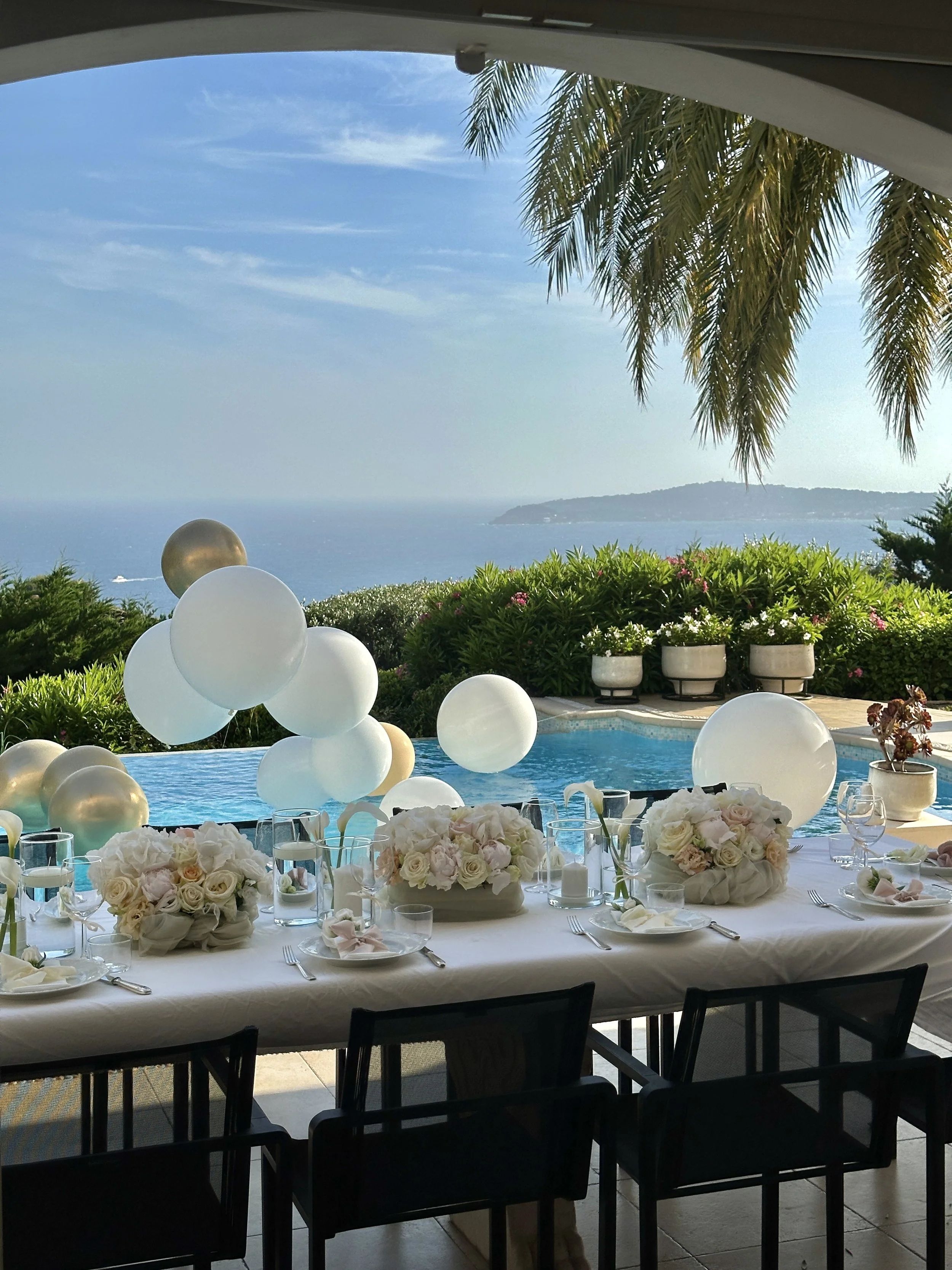 Private Events & Celebrations
Villa Monaco set for a private celebration, offering an elegant backdrop for intimate gatherings, birthdays, and special occasions.