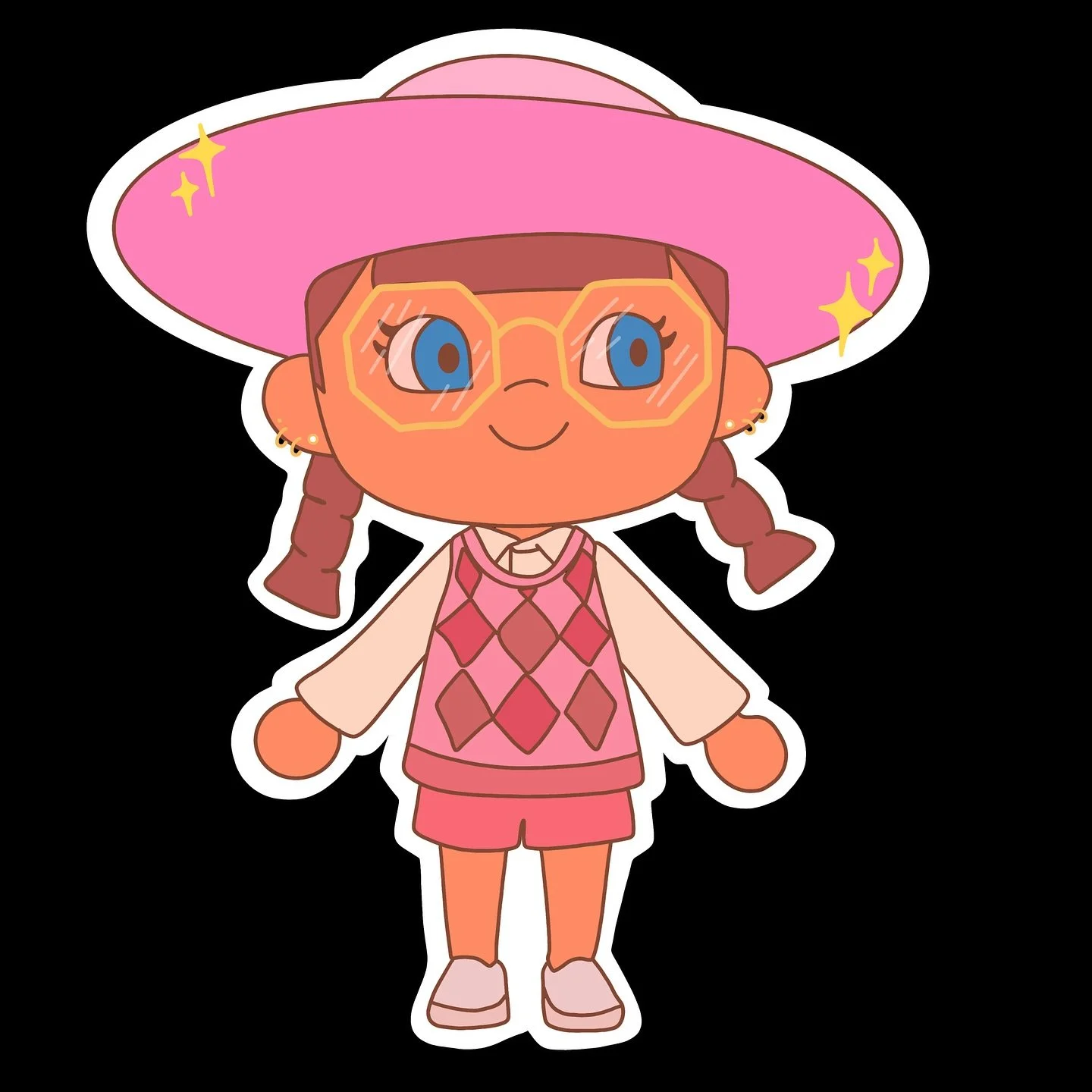 cute little custom piece for @katiek_1167 💗 custom made stickerfrom her own personal animal crossing character 💘 such a cute little project! ✨