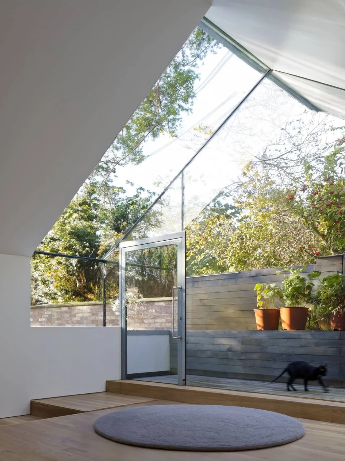 Glass detailing of Living Room in Ad++ House