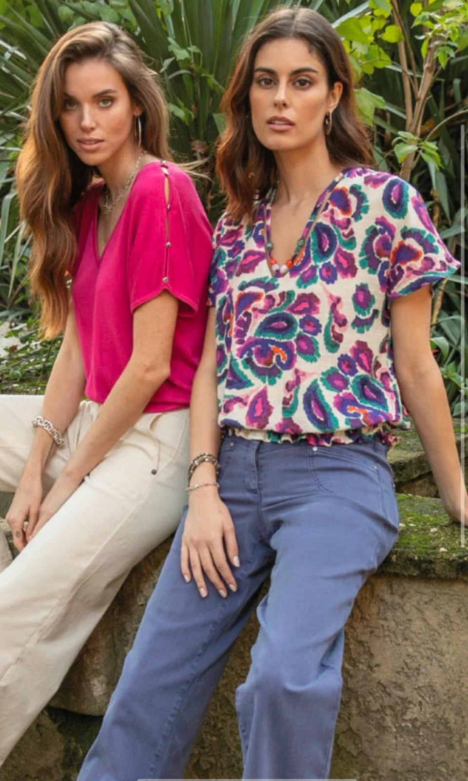 Elora clothing - short sleeve tops and wide legged trousers