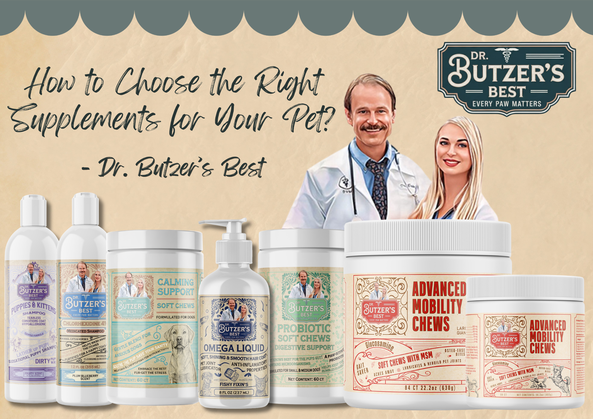 Dr. Butzer's Best Supplements and Shampoos to help you choose