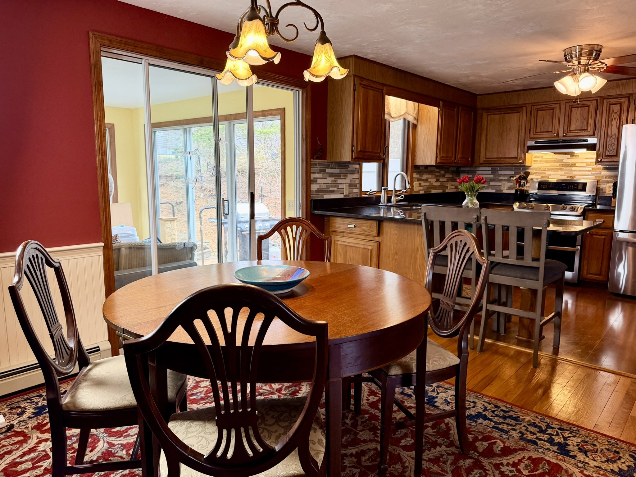 Cape Cod Vacation Rental Management | Tuxfin Hospitality Property - Dog-Friendly Yarmouth Home for Short Term Bookings - Save Money over Airbnb & VRBO - Homeowners Rent Second Homes for Extra Income. Dining Area