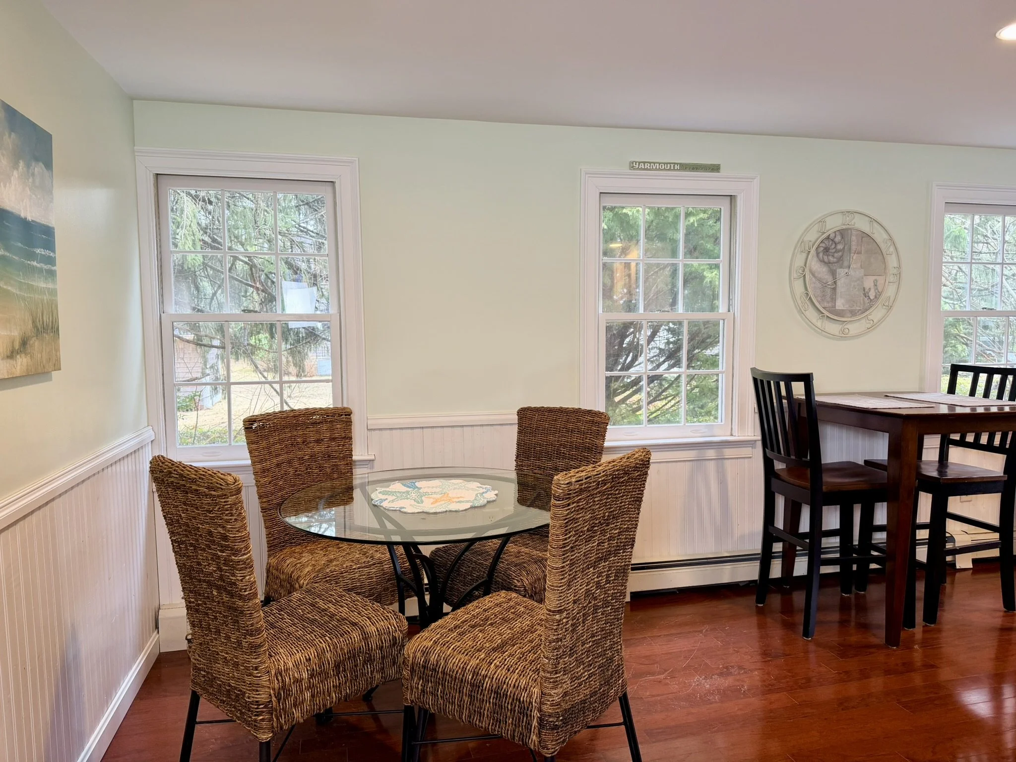 Cape Cod Vacation Rental Management | Tuxfin Hospitality Property - Dog-Friendly Yarmouth Home for Short Term Bookings - Save Money over Airbnb & VRBO - Homeowners Rent Second Homes for Extra Income. Dining Area