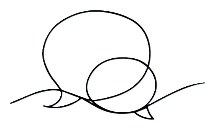 line drawn conversation bubbles