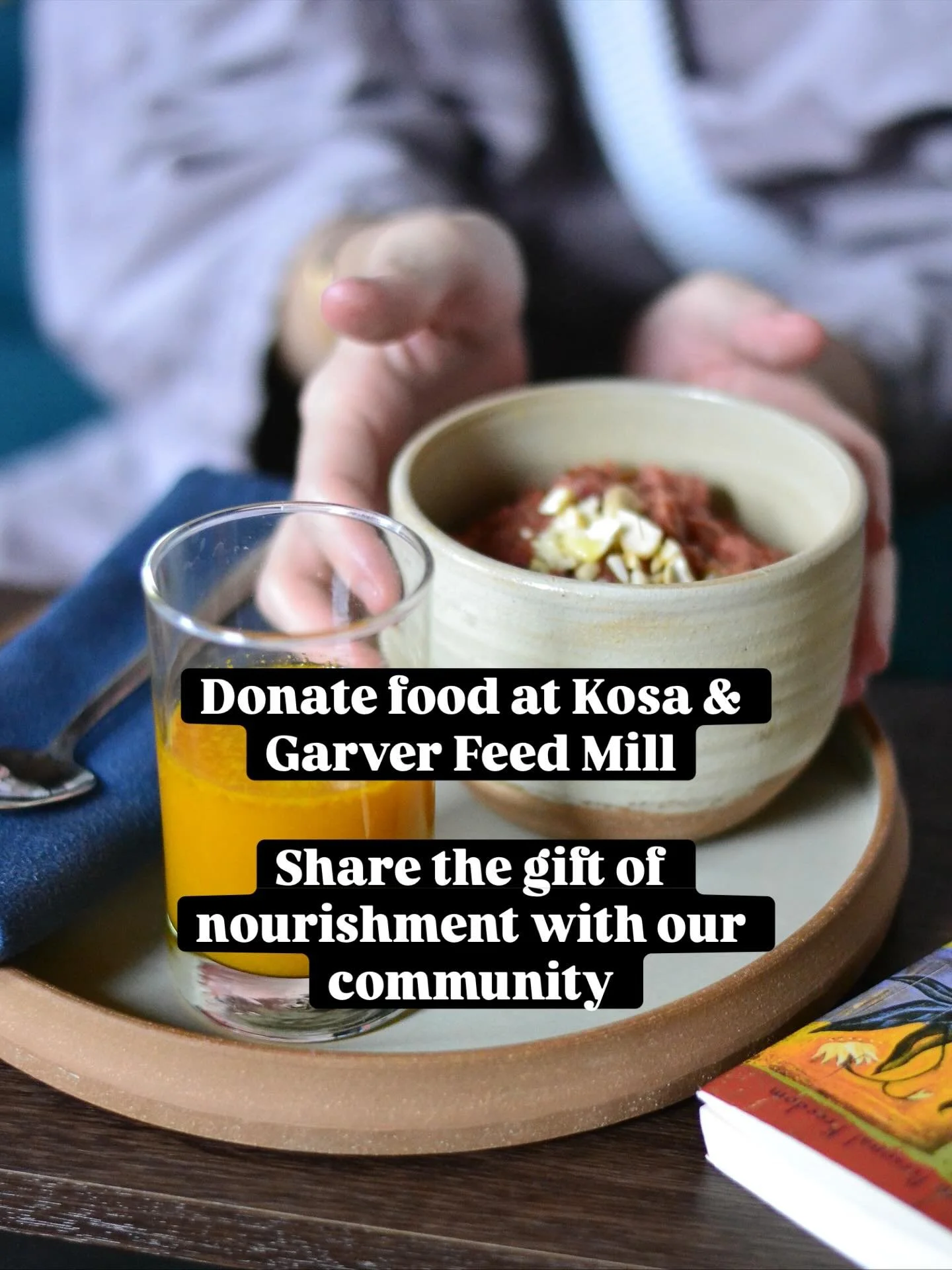 We are doing a food drive at Kosa starting this weekend. 

Our community needs us right now. As a wellness sanctuary, we are here to provide support together with you. 

If you&rsquo;re coming in for a service, plan to book, or are just passing by @g