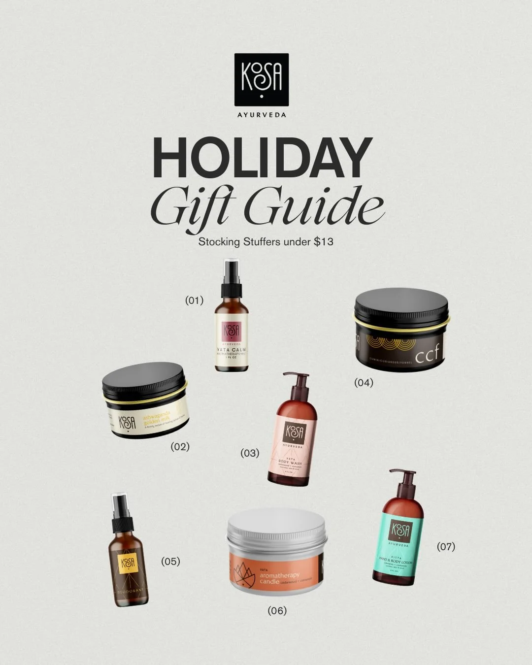 The Kosa gift guide is here just in time for all of us who only start shopping this week 🤣

Everything is made locally and inspired by Ayurvedic wisdom. We have been using and serving these products at the spa on thousands of guests - and we love sh