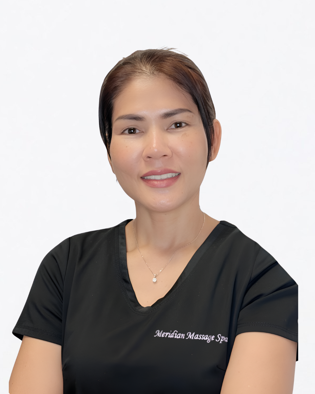 Traditional Thai Massage Therapist – Mia at Meridian Massage Spa in Ashburn, VA, specializing in Thai massage, assisted stretching, Meridian Signature Massage, and tension relief.