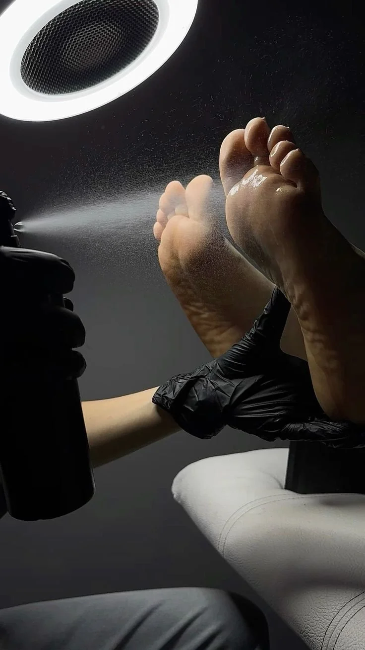 Softening Restorative Foot Treatment for tired feet and heel hydration at Meridian Massage Spa in Ashburn, VA.