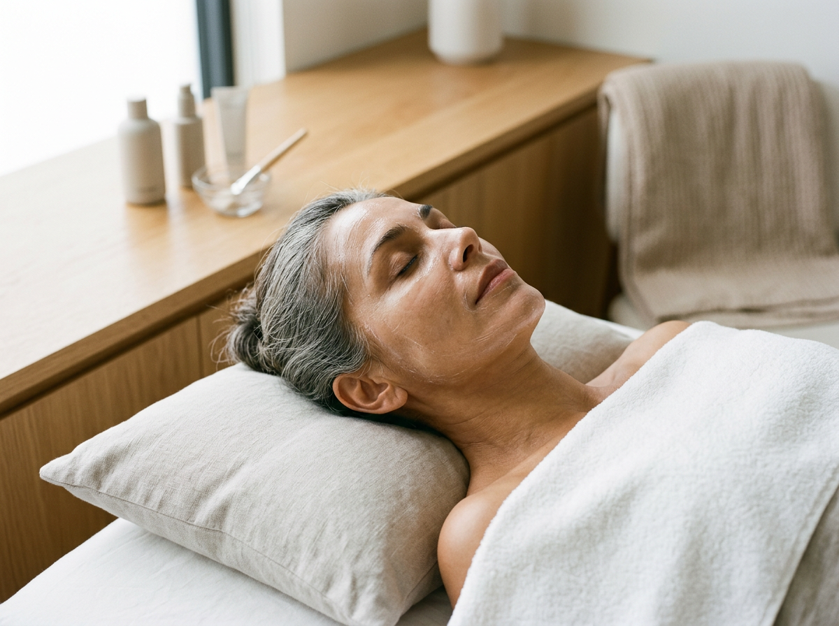 Anti-aging Firm and Renew Facial with Microcurrent and LED therapy at Meridian Massage Spa in Ashburn, VA.