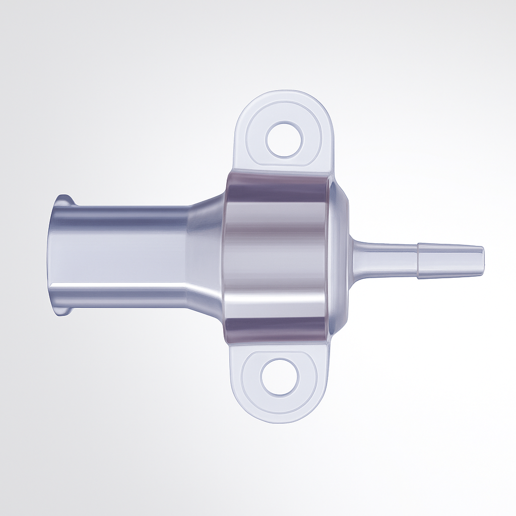 Secure winged catheter connector