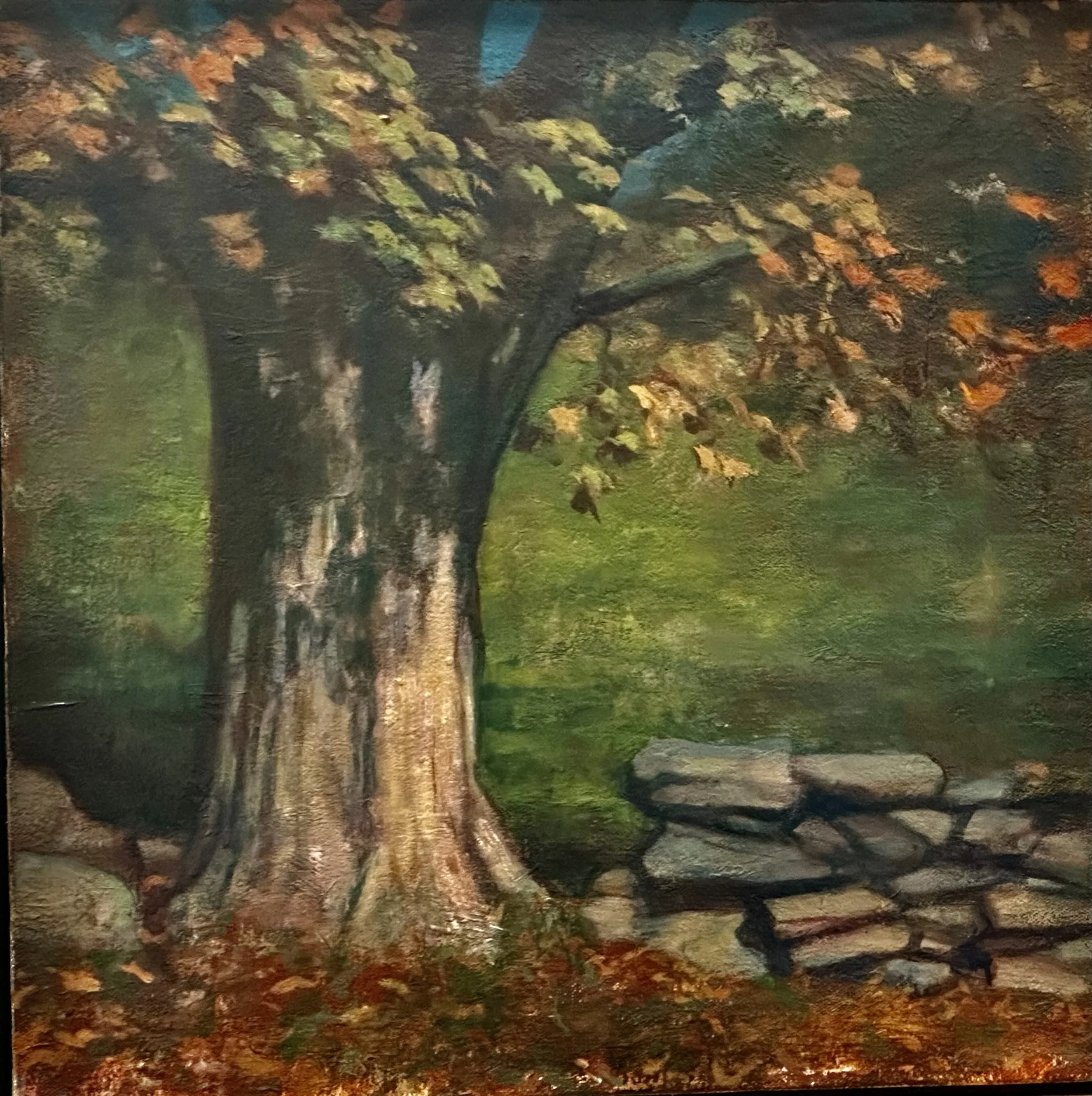 Autumn Maple, oil on canvas, 16 x 16 inches