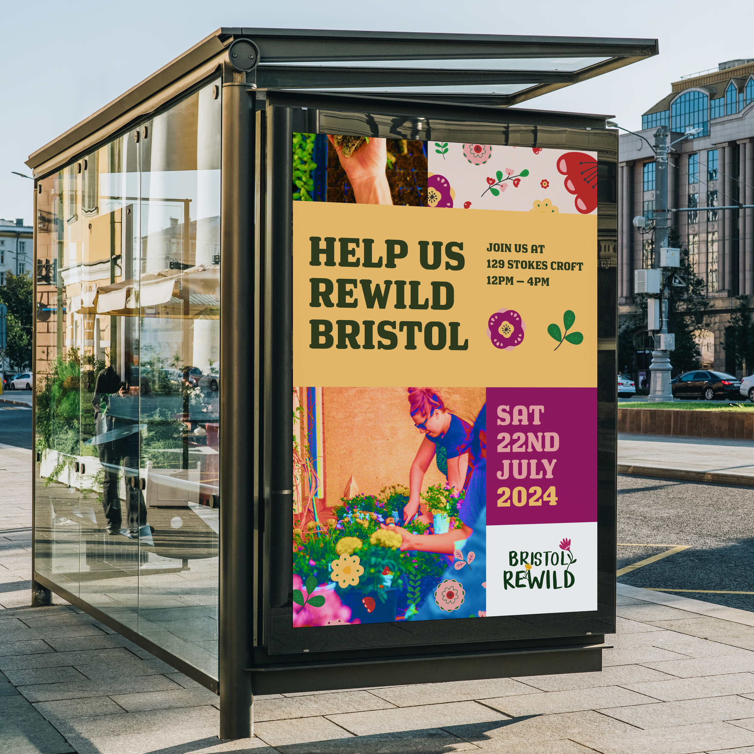 Free Outdoor Advertisement Bus Shelter Mockup PSD 2018.png