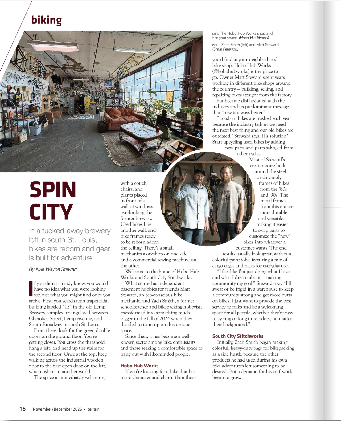 Hobo Hub Works & South City Stitchworks, Terrain Magazine