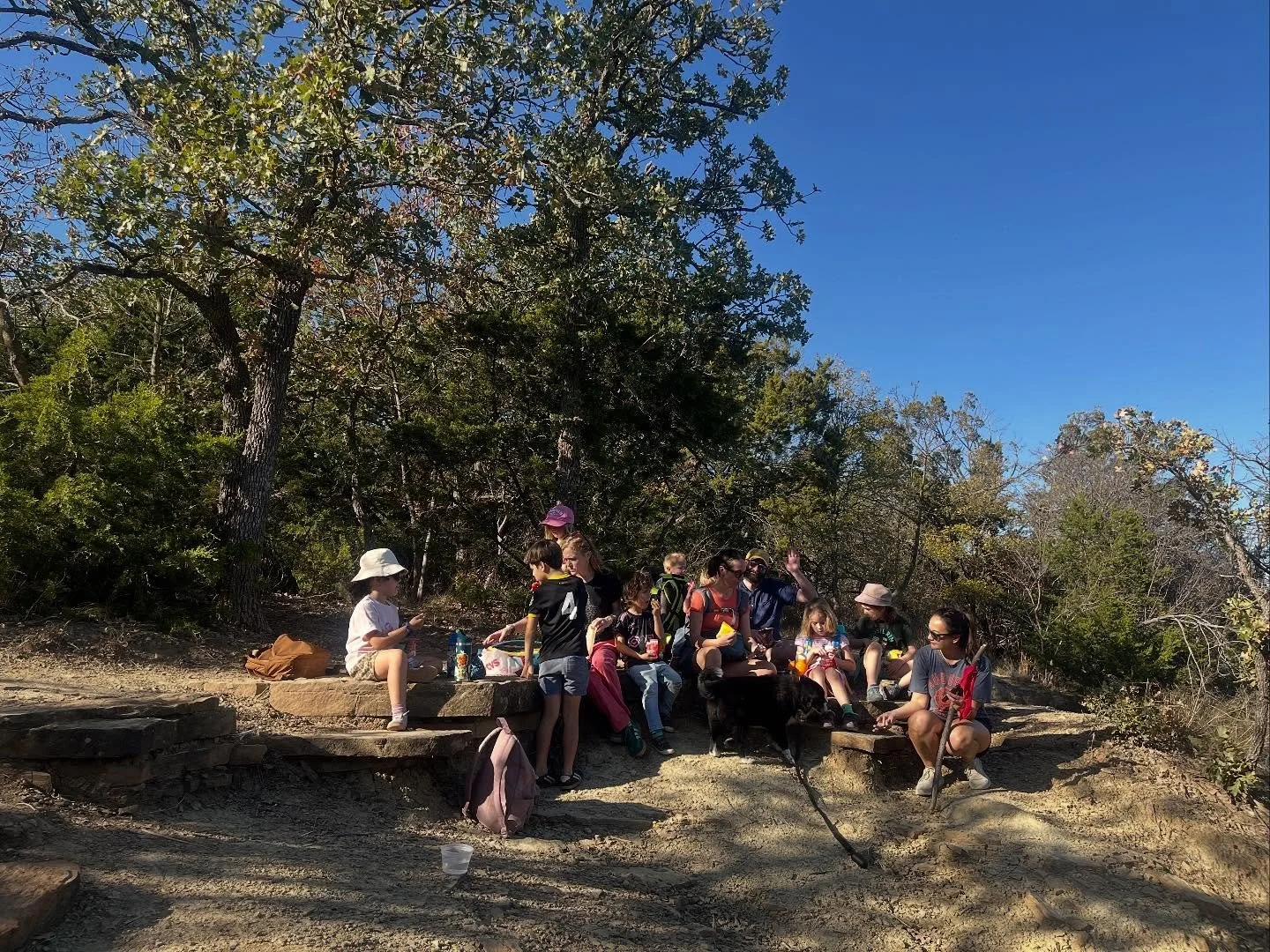 It was a good day for a hiking meetup at Lake Mineral Wells State Park. 
We took the Blue Lakefront Trail for some great views of the lake. 
#kidsnatureclub #fwknc #hikingwithkids #hikingadventures #hikingwithfriends