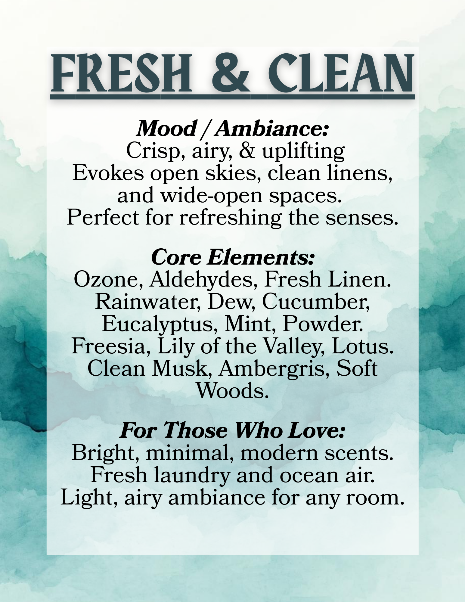 Fresh & Clean Elements