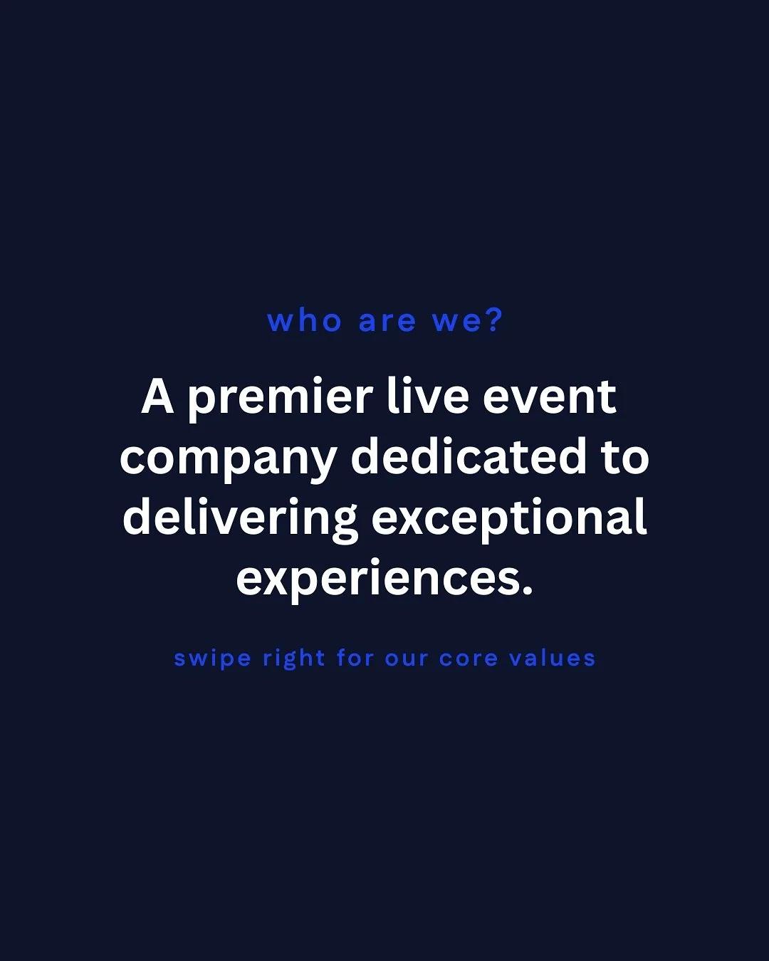 Where production meets creativity &mdash; swipe to check out our core values we live by as a team.