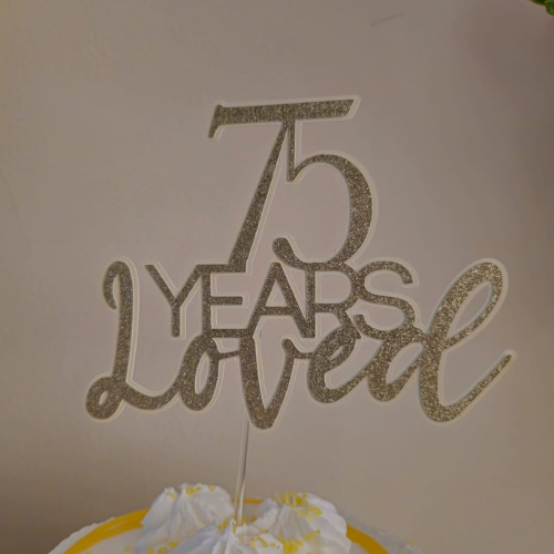 Years Loved Cake Topper By Phivah Creates