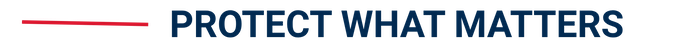 Image of text 'PROTECT WHAT MATTERS' in bold blue letters.
