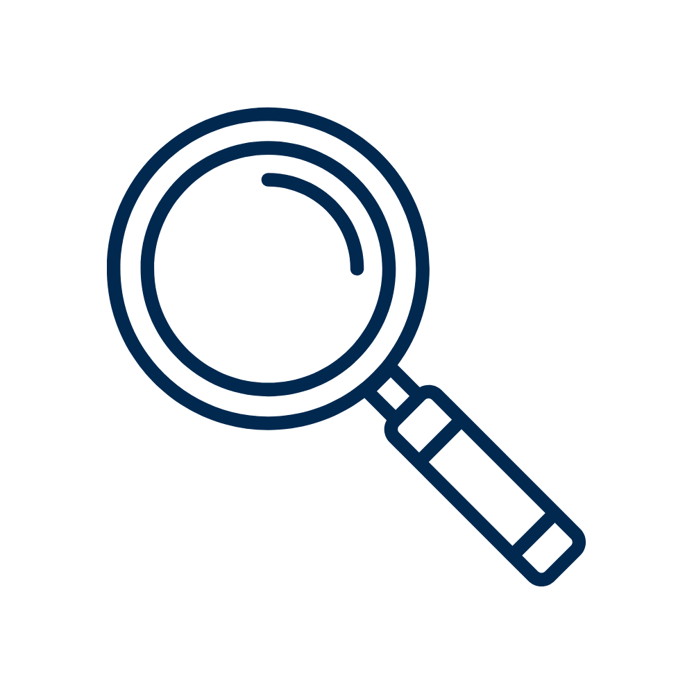 Magnifying glass icon.